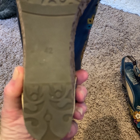 L'artiste Springstep Navy floral Leather Shoes size 42 - Picture 4 of 6